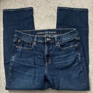 American Eagle Outfitters Dark Blue Straight Leg Jeans
